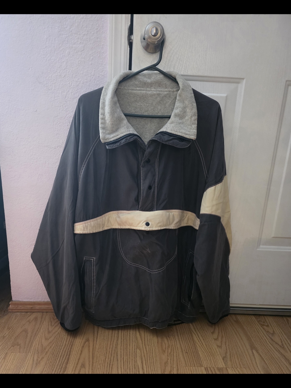 Men's XL Gray  Reversible Fleece Sweater Jacket By Killer Loop